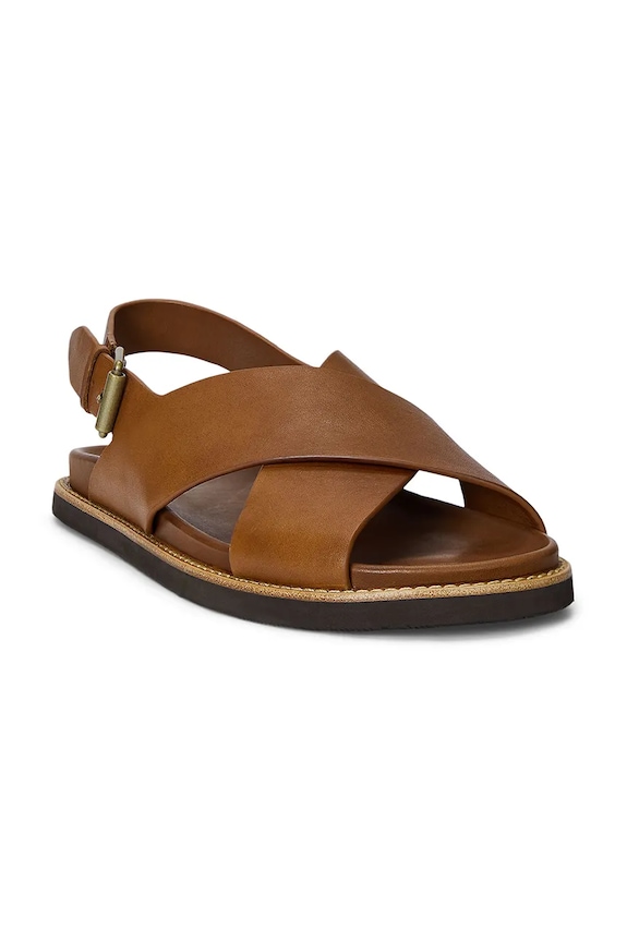 Kožené sandály Polo Ralph Lauren Zane 803961444001.200 hnědá SS26