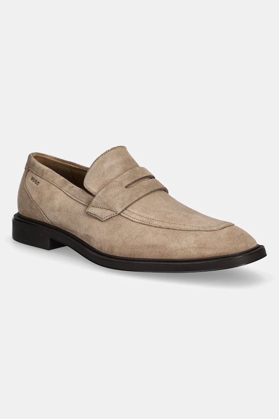 Semišové mokasíny HUGO Gryff casual béžová 50541762.064
