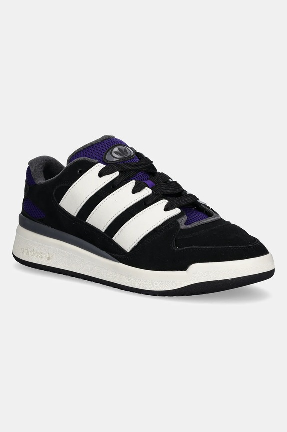 Замшеві кросівки adidas Originals Forum2000 лицьова шкіра чорний JI3278