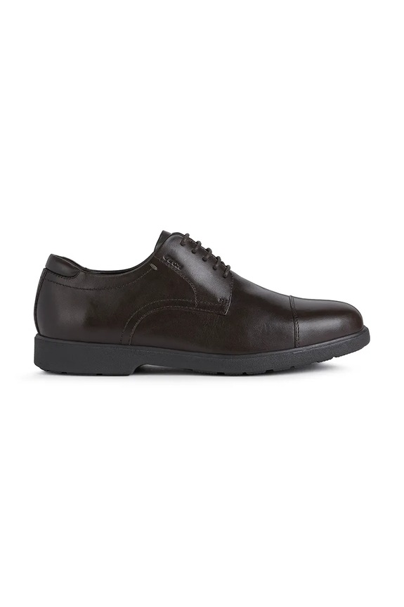 Kožené polobotky Geox U SPHERICA EC11 A elegantní hnědá U25EFA.00043.C6009