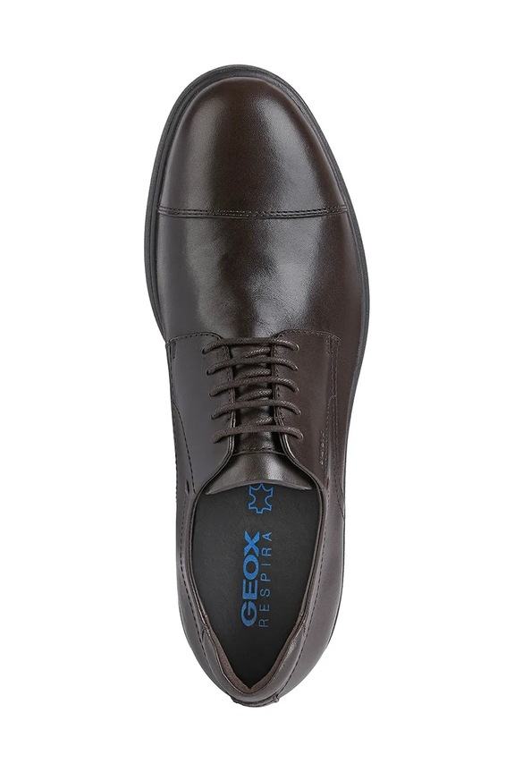 Kožené polobotky Geox U SPHERICA EC11 A U25EFA.00043.C6009 hnědá