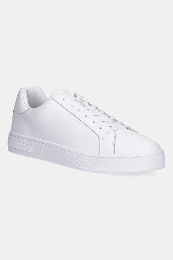 Kožené tenisky Armani Exchange povrstvená useň biela XM000141.AF11912.U0002