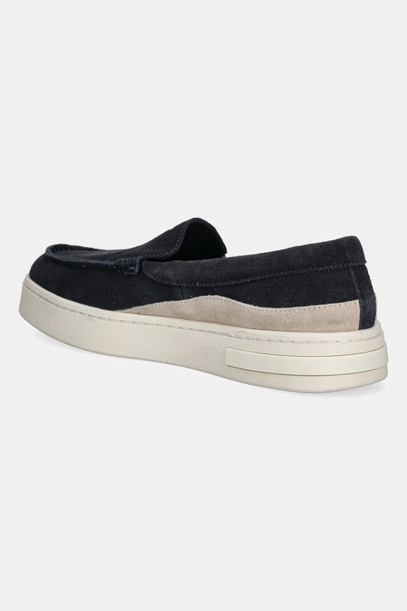Obuwie Armani Exchange mokasyny skórzane XUY011.XV868.U645 granatowy