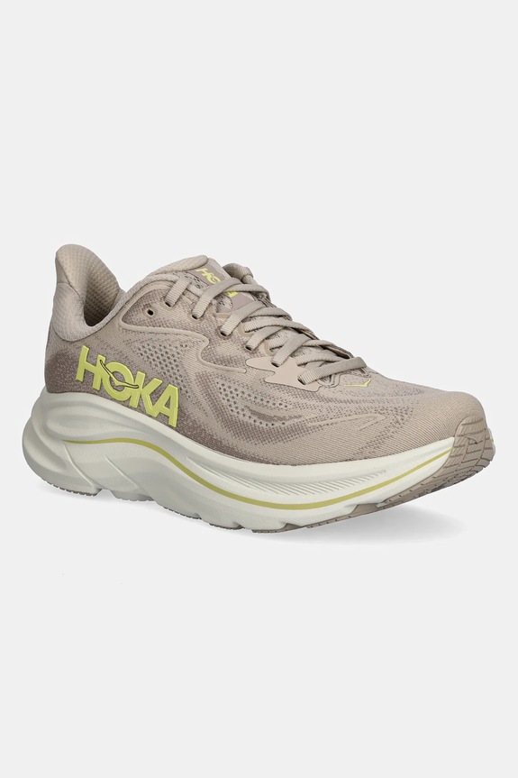 Παπούτσια για τρέξιμο Hoka Clifton 10 συνθετικό μπεζ 1162030
