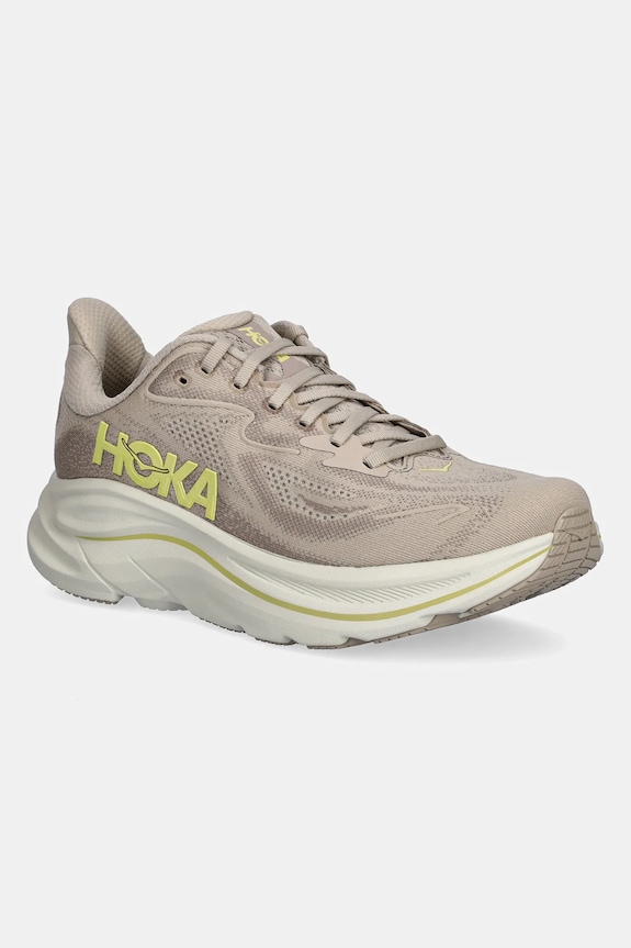 Παπούτσια για τρέξιμο Hoka Clifton 10 συνθετικό μπεζ 1162030