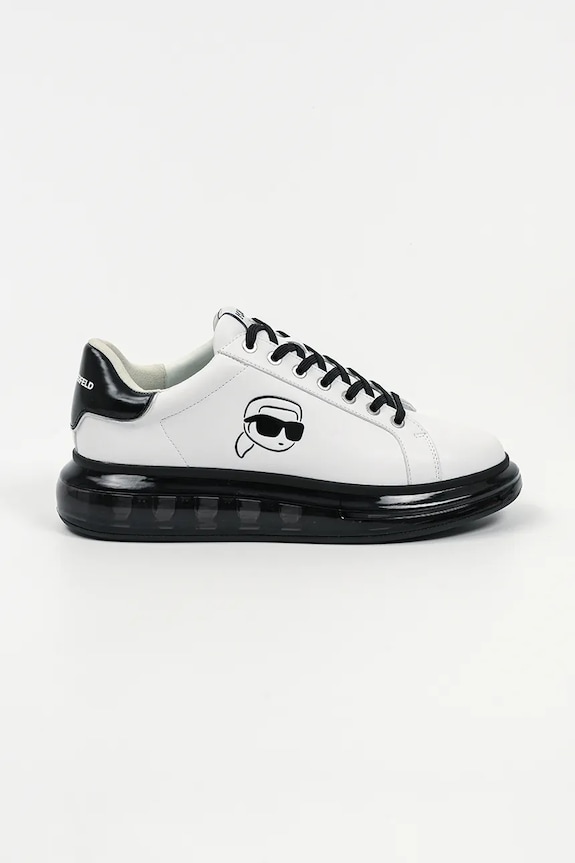 Karl Lagerfeld sneakers din piele KAPRI KUSHION mic de statură alb KL52630N.010