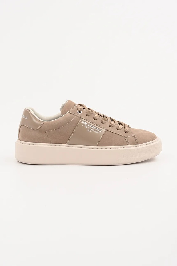 Karl Lagerfeld sneakersy nubukowe MAXI KUP RSG nubuk beżowy KL52218.2TN