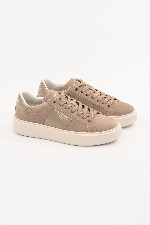 Karl Lagerfeld sneakersy nubukowe MAXI KUP RSG KL52218.2TN beżowy SS25
