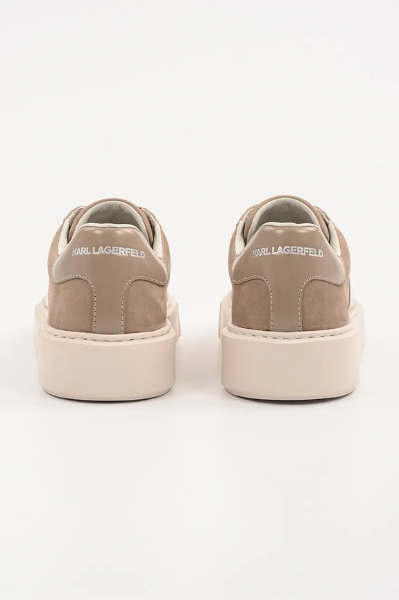 Obuwie Karl Lagerfeld sneakersy nubukowe MAXI KUP RSG KL52218.2TN beżowy