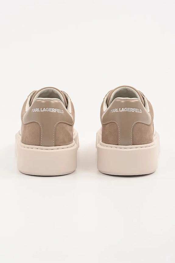 Obuwie Karl Lagerfeld sneakersy nubukowe MAXI KUP RSG KL52218.2TN beżowy