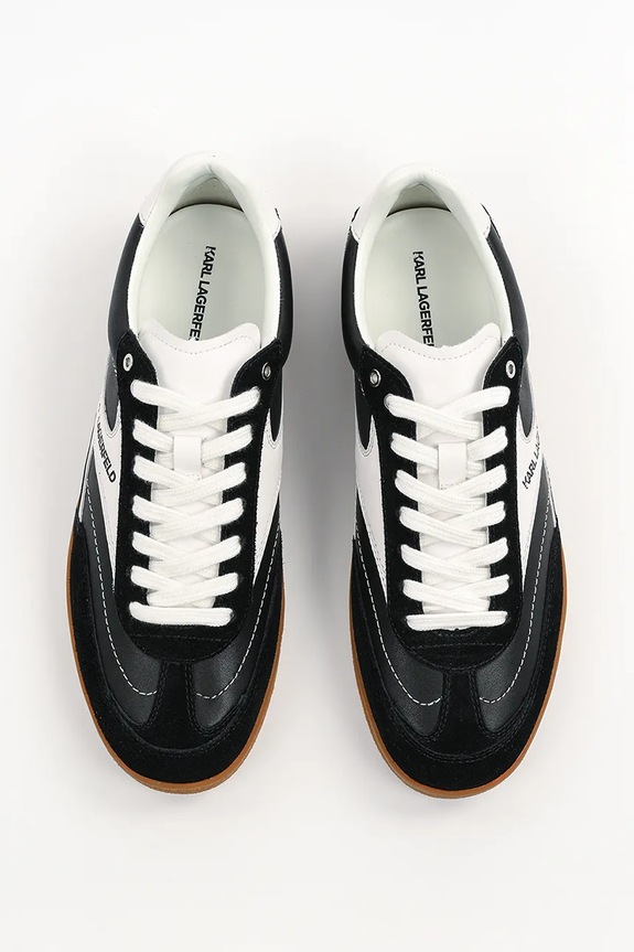 Karl Lagerfeld sneakersy skórzane KANDIDATE czarny KL53855.301