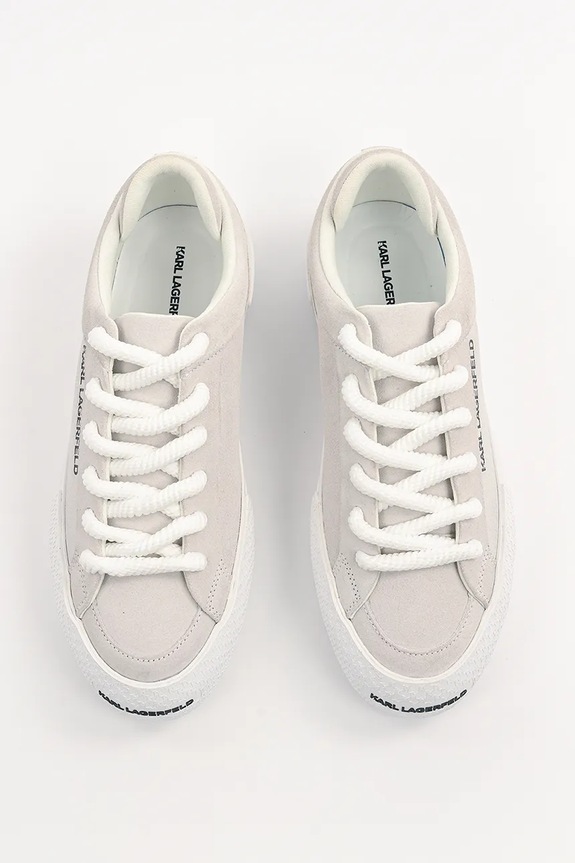 Semišové tenisky Karl Lagerfeld SKATE LO LACE sivá KL50722.5LL