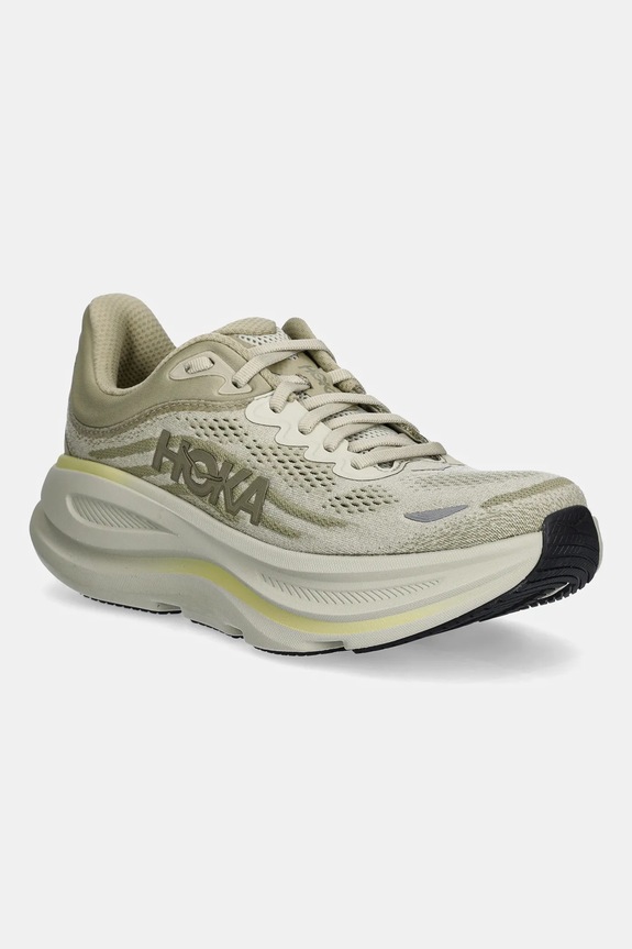 Hoka Bondi 9 sneakers bărbați mic de statură verde 1162011