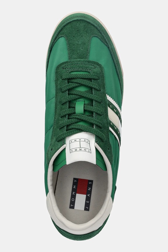 Tenisky Tommy Jeans RETRO RUNNER CLEATED zelená EM0EM01527