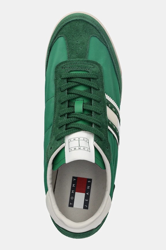Tenisky Tommy Jeans RETRO RUNNER CLEATED zelená EM0EM01527