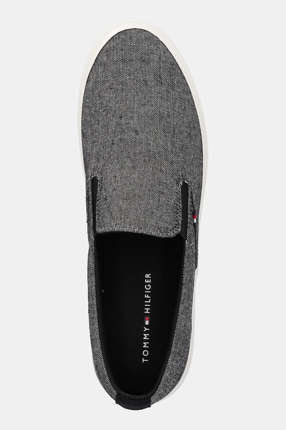 Tenisice Tommy Hilfiger TH HI VULC LOW SLIP ON CH crna FM0FM05390