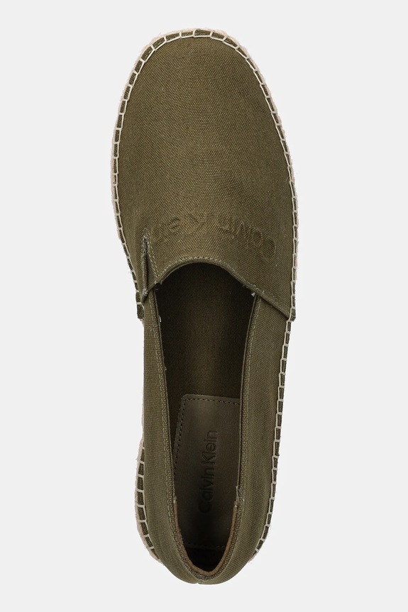 Espadrilky Calvin Klein ESPADRILLE CV LOGO zelená HM0HM01808