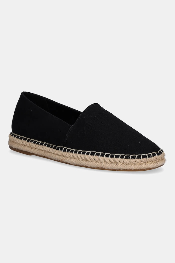 Εσπαντρίγιες Calvin Klein ESPADRILLE CV LOGO Planet friendly μαύρο HM0HM01808