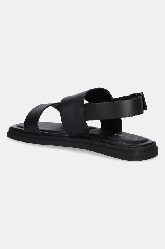 Παπούτσια Δερμάτινα σανδάλια Calvin Klein BACK STRAP W/ BUCKLE HM0HM01736 μαύρο