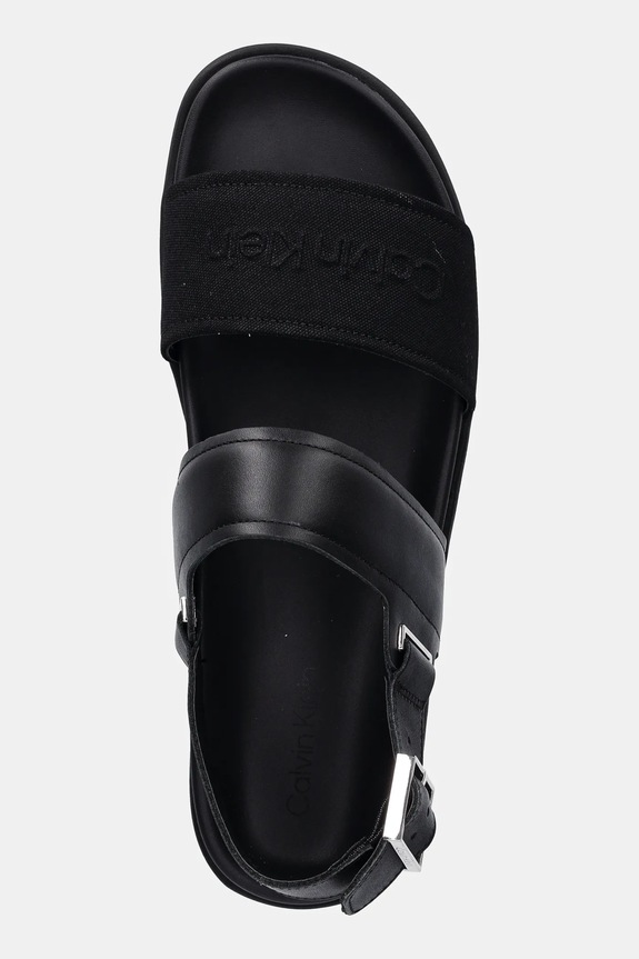 Calvin Klein sandali BACK STRAP W/ BUCKLE LOGO nero HM0HM01742