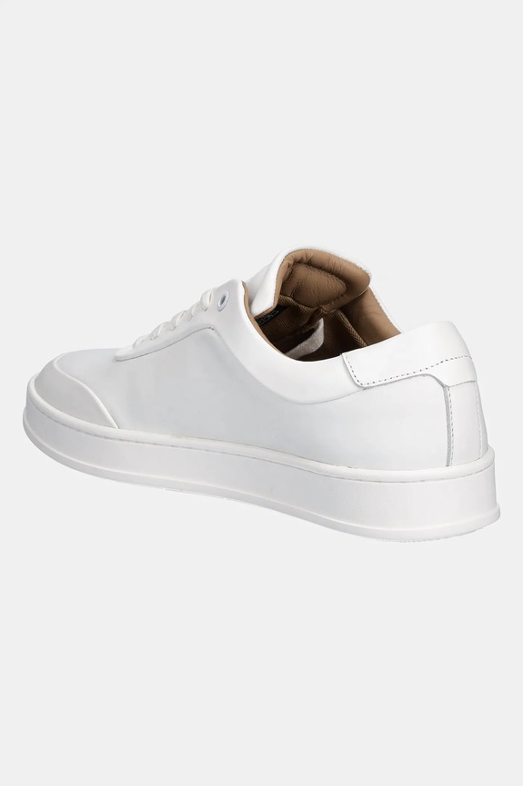 Obuwie Calvin Klein sneakersy skórzane LOW TOP LACE UP OXFORD RUBB LTH HM0HM01708 biały