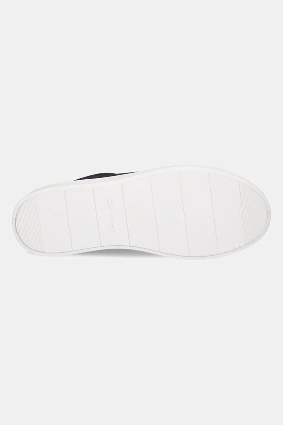 Kožne tenisice Calvin Klein LOW TOP LACE UP NU HM0HM01758 crna