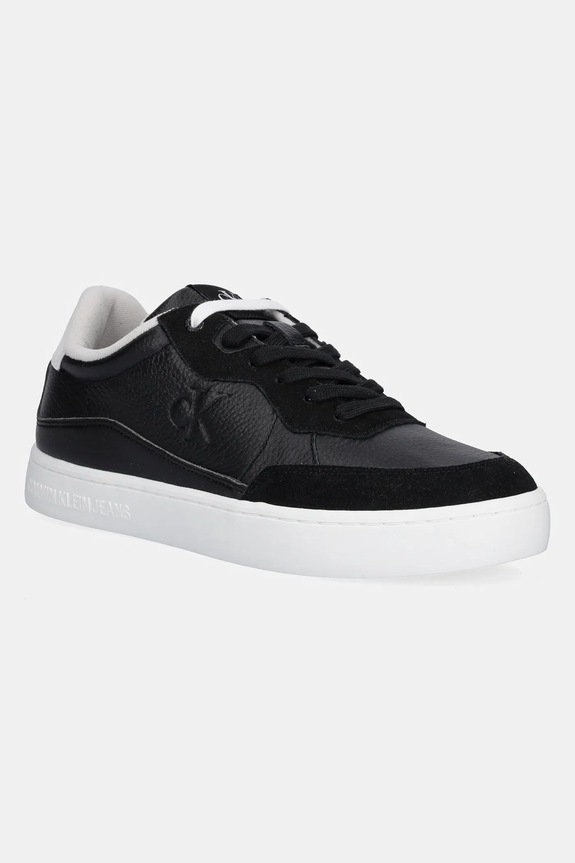 Sneakers boty Calvin Klein Jeans CLASSIC CUPSOLE MG WMM imitace kůže černá YM0YM01153