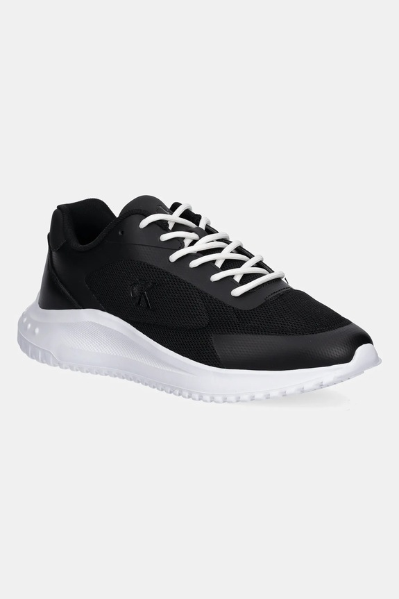 Calvin Klein Jeans sneakersy EVA RUNNER LOW MESH MIX tekstylny czarny YM0YM01185