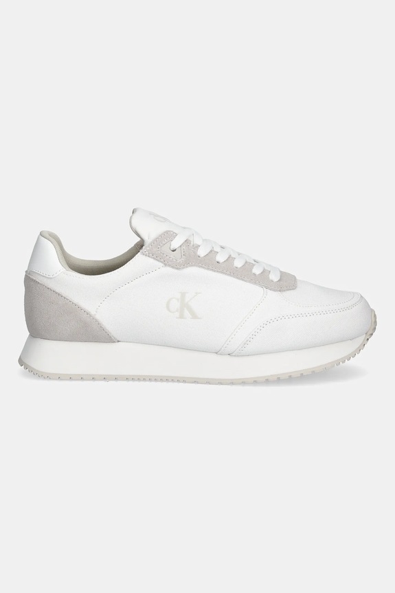 Calvin Klein Jeans sneakers RUNNER SOCK LACEUP MG CANVAS YM0YM01217 bianco SS25