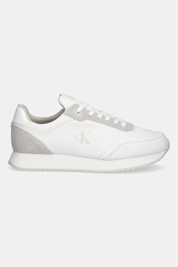 Calvin Klein Jeans sneakers RUNNER SOCK LACEUP MG CANVAS YM0YM01217 bianco SS25