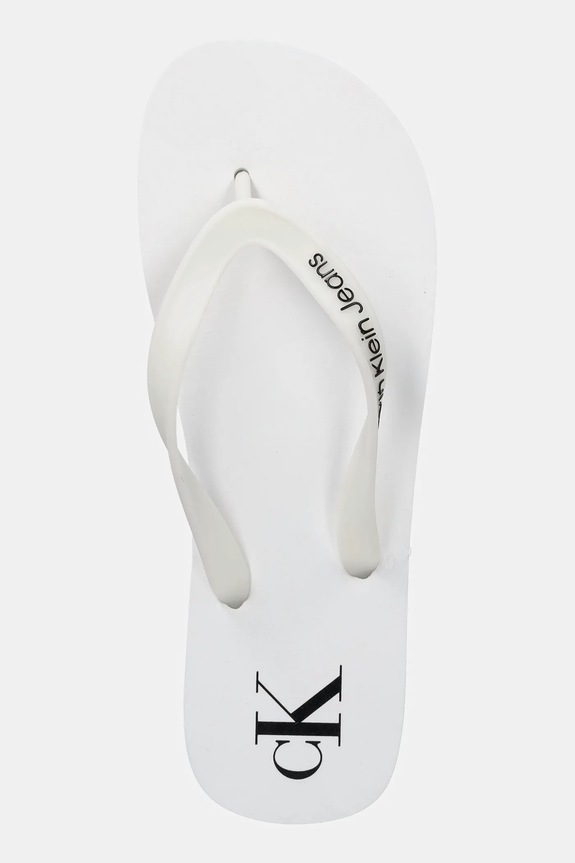 Calvin Klein Jeans șlapi BEACH SANDAL TRANSPARENT TPU alb YM0YM01267