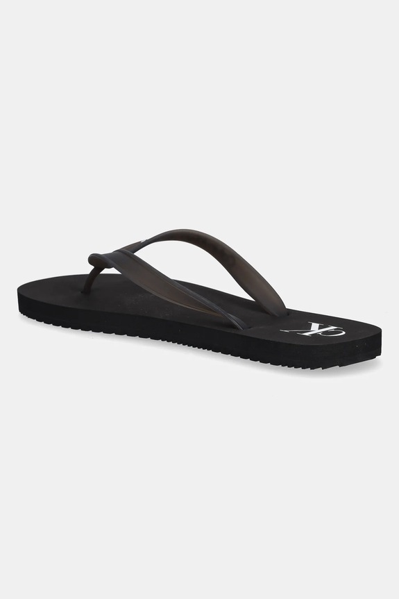 Obuwie Calvin Klein Jeans japonki BEACH SANDAL TRANSPARENT TPU YM0YM01267 czarny