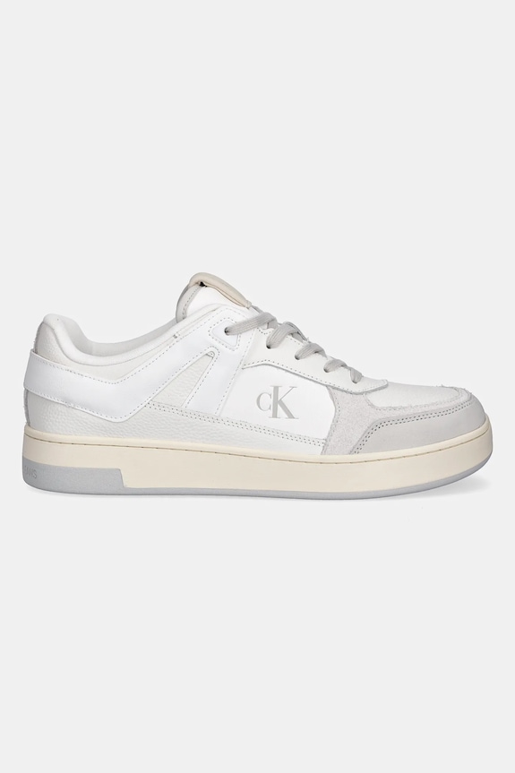 Cipele Calvin Klein Jeans BASKET CUP LOW LACEUP LTH MIX YM0YM01308 bijela SS25