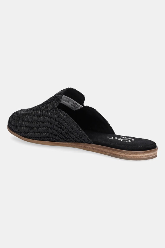 Scarpe Toms ciabatte slide RAFFIA 10022001 nero