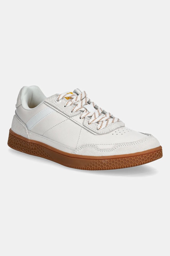 Semišové tenisky CAT Footwear Pause retro usňová koža béžová P726323