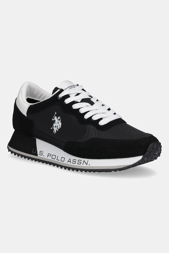 U.S. Polo Assn. Sneakersy CLEEF tekstylny czarny CLEEF006M.5NS1