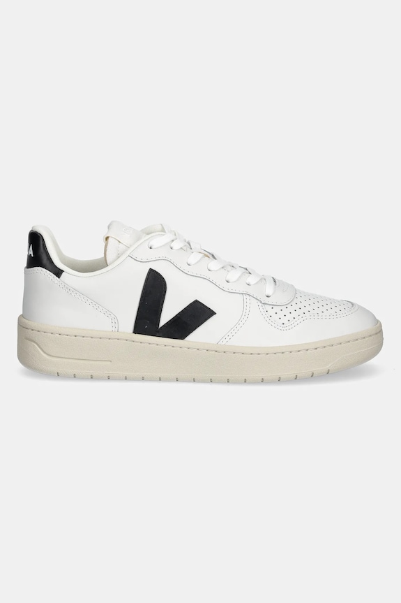 Veja sneakersy skórzane VI0220738B V-10 LEATHER VI0220738B biały SS25