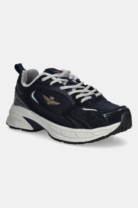Tenisky Aeronautica Militare SC301CT3500 semišová koža tmavomodrá SC301CT3500.08184