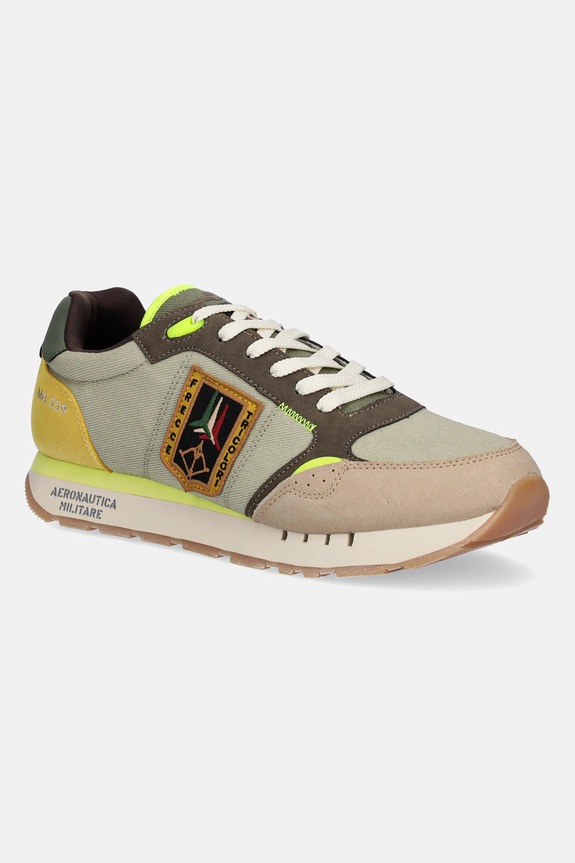 Sneakers boty Aeronautica Militare SC292CT3547 textilní zelená SC292CT3547.94663