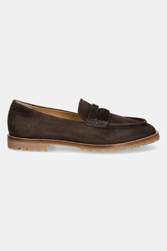 Bally mocasini din piele întoarsă MSF0GB.SU018.U804 maro SS25
