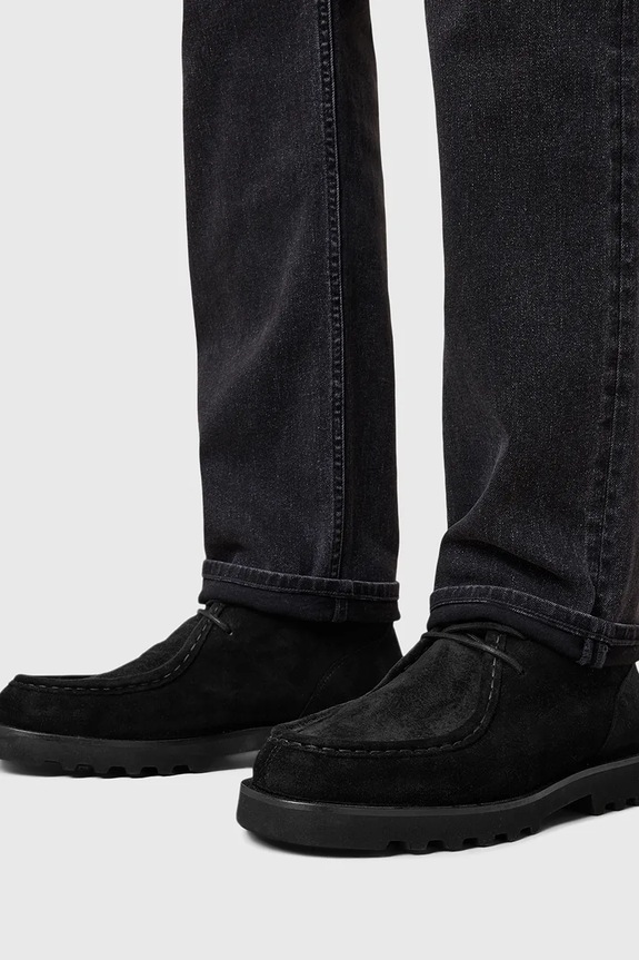 AllSaints buty zamszowe Skiff Suede Boot M015FC.BLK czarny