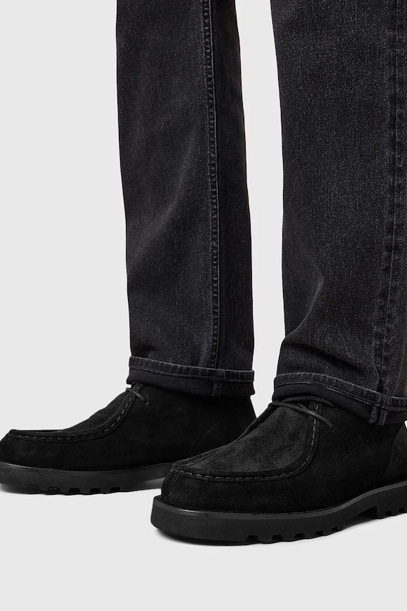 AllSaints buty zamszowe Skiff Suede Boot M015FC.BLK czarny