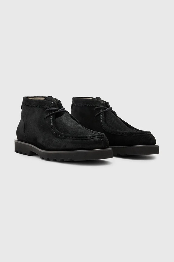 AllSaints buty zamszowe Skiff Suede Boot M015FC.BLK czarny SS25