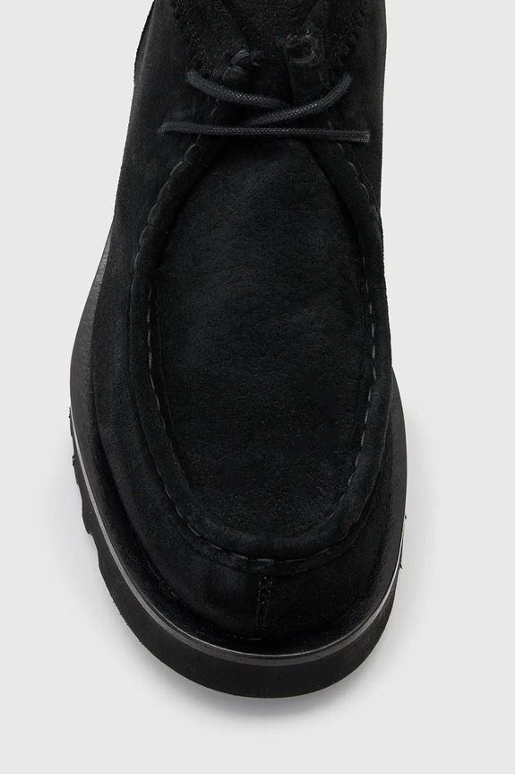 AllSaints buty zamszowe Skiff Suede Boot czarny M015FC.BLK