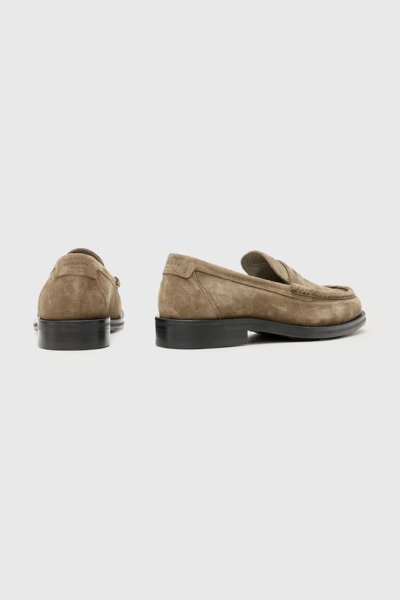 Obuwie AllSaints mokasyny zamszowe Bloom Suede Loafer M022FC brązowy