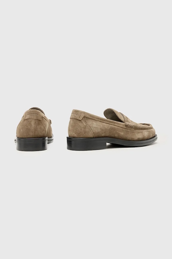 Obuwie AllSaints mokasyny zamszowe Bloom Suede Loafer M022FC brązowy
