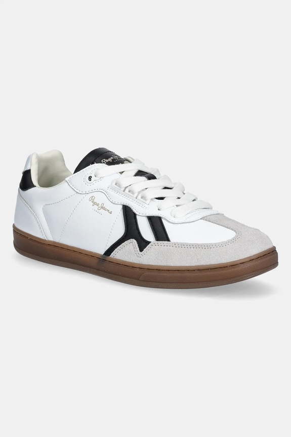 Pepe Jeans sneakersy BALL CLASS M skóra zamszowa biały PMS00042
