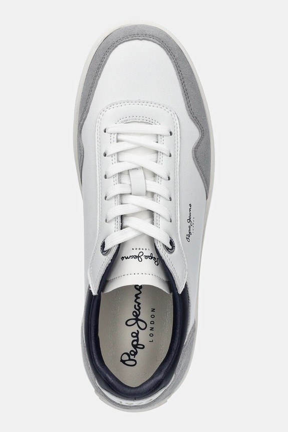 Kožne tenisice Pepe Jeans CAMDEN COLLAR M bijela PMS00046