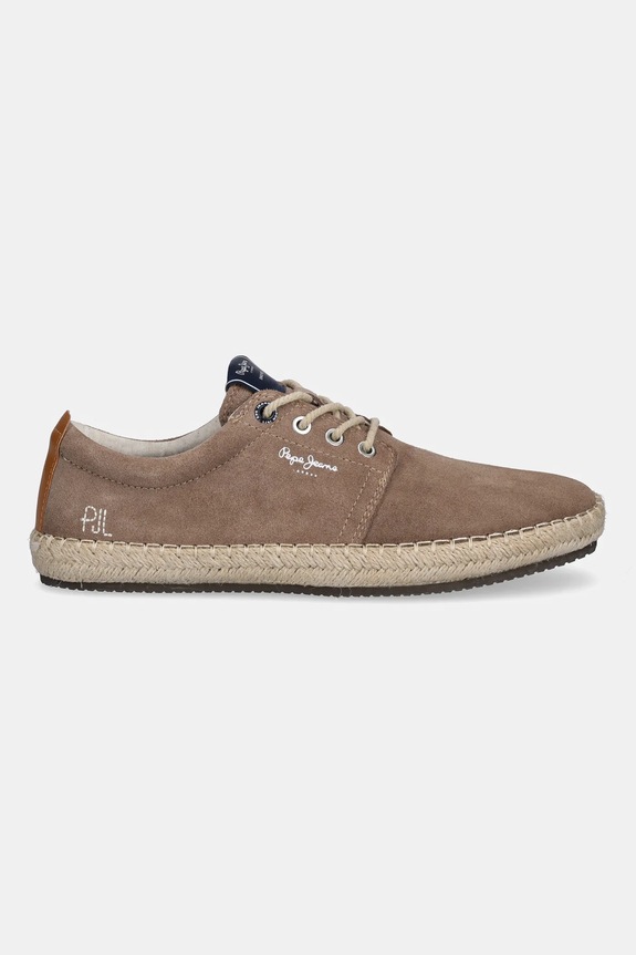 Pepe Jeans espadryle zamszowe TOURIST WEST PMS10336 zielony SS25