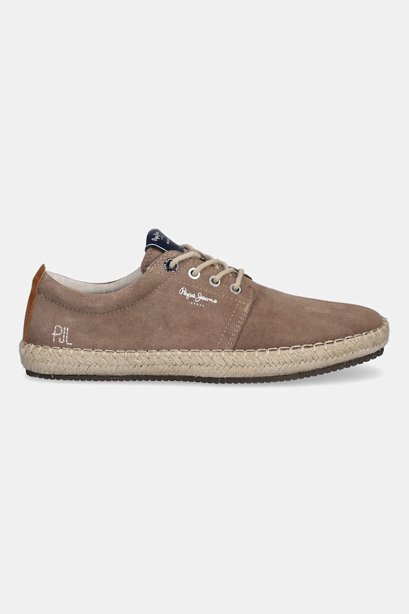 Pepe Jeans espadryle zamszowe TOURIST WEST PMS10336 zielony SS25